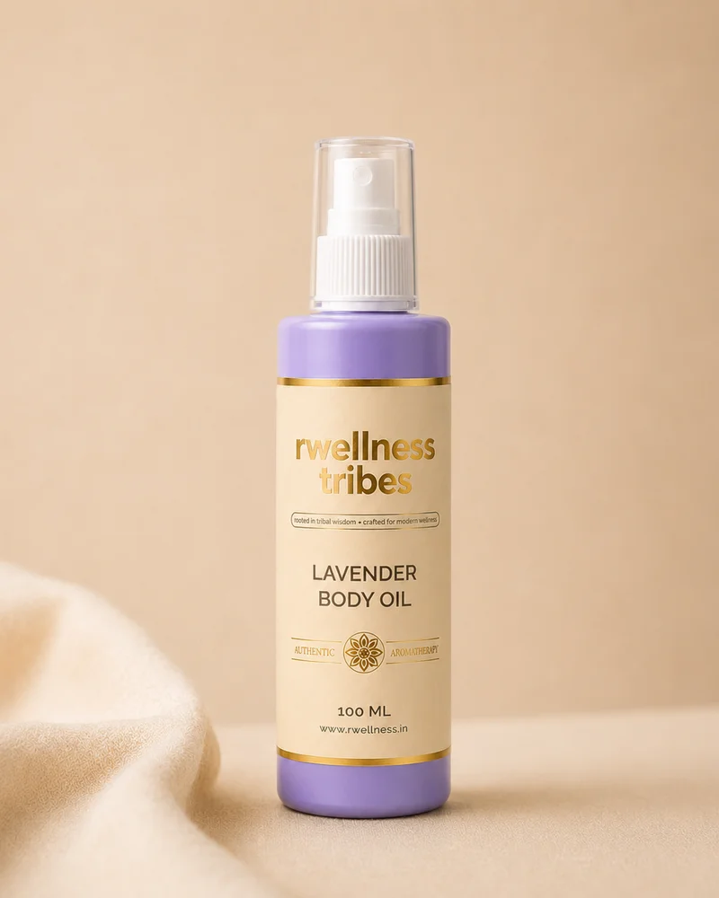 Lavender Body Oil — authentic R Wellness product photograph